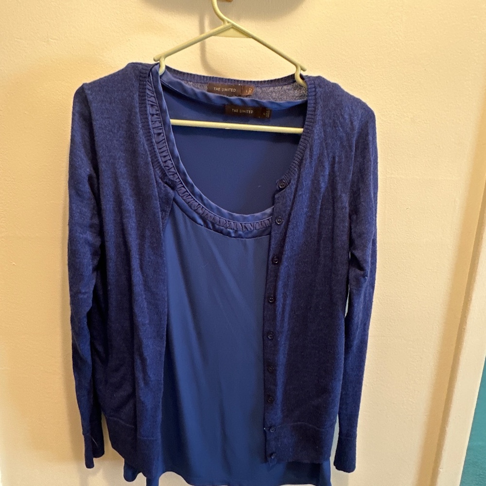 The Limited size XL top, L vintage sweater set -vgc -polyester and spandex